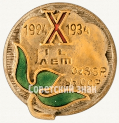 АВЕРС: Знак «Памятный знак «10 лет Узбекской ССР»» № 8143а