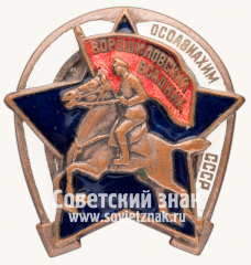 Знак «Ворошиловский всадник. Осоавиахим СССР. Тип 1»