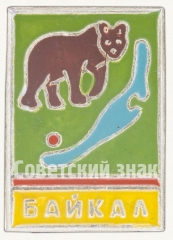 АВЕРС: Знак «Серия знаков посвященных озеру «Байкал». Медведь» № 7995в