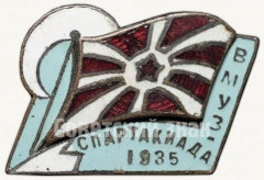 АВЕРС: Знак «Призовой знак спартакиады ВМУЗ. 1935» № 5988а