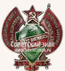 АВЕРС: Знак в память 5-летия рабоче-крестьянской милиции Абхазской АССР № 11567а
