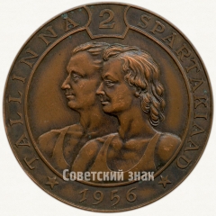 АВЕРС: Настольная медаль за третье место в Таллинской спартакиаде. Пятиборье № 6651а