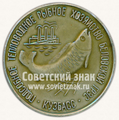 АВЕРС: Настольная медаль «Подсобное тепловодное рыбное хозяйство Беловской ГРЭС. Кузбасс» № 11729а