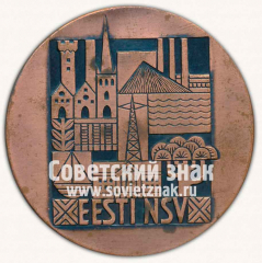 Настольная медаль «Эстонская ССР. Вид на город»