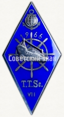 АВЕРС: Знак «За окончание Таллинского техникума судостроения (TTSc). VII выпуск. 1966» № 8974а