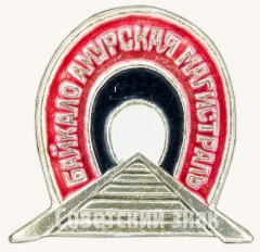 АВЕРС: Знак «БАМ. Байкало-Амурская Магистраль» № 8077а