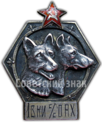 Знак «1 выпуск кинологов-инструкторов служебного собаководства ОСОАВИАХИМ. 1930»