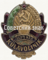 АВЕРС: Знак «Участковый Kulavolinik. Эстонская ССР» № 450б