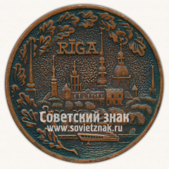 АВЕРС: Настольная медаль «Рижское бюро путешествий и экскурсий» № 12646а
