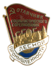 АВЕРС: Знак «Отличник социалистического лесной промышленности СССР» № 131а
