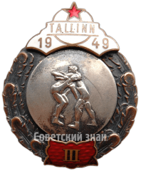 Знак за III место в первенстве города Таллина. Вольная борьба. 1949