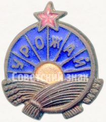 АВЕРС: Членский знак ДСО «Урожай» № 5251а