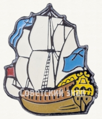 АВЕРС: Знак в виде корабля. Серия знаков «Корабли под Андреевским флагом» № 9040а