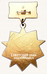 РЕВЕРС: Знак «Ветеран 1505 Краснознаменного Сегедского самоходного артиллерийского полка» № 14823а