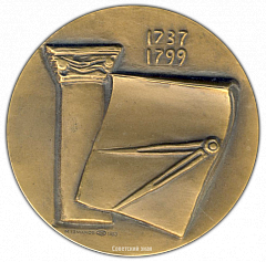 РЕВЕРС: Настольная медаль «Василий Иванович Баженов (1737-1799)» № 2027а