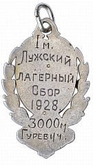 РЕВЕРС: Жетон «I место. Лужский лагерный сбор 1928 г.» № 241а