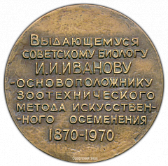 РЕВЕРС: Настольная медаль «100 лет со дня рождения И.И.Иванова» № 2435а