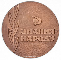 РЕВЕРС: Настольная медаль «25 лет Всесоюзному обществу «Знание»» № 2268а