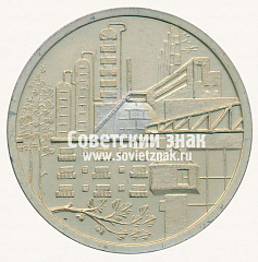 РЕВЕРС: Настольная медаль «Ангарск. В год совершеннолетия. 1969» № 13065а