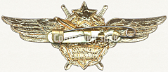 РЕВЕРС: Нагрудный знак военного летчика-снайпера № 5909а