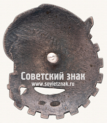 РЕВЕРС: Знак «Ветерану Бобрикстроя за окончание аммиачного завода» № 17204а