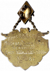 РЕВЕРС: Призовой жетон союза советских торговых служащих (ССТС). Коньки № 3817а