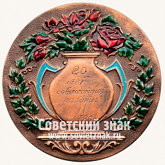 РЕВЕРС: Настольная медаль «В память юбилея совместной работы» № 13703а