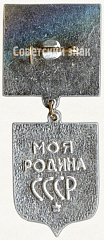 РЕВЕРС: Знак ««Моя родина СССР». ВЛКСМ. «Серебряный»» № 5525а