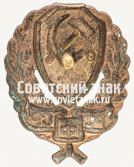 РЕВЕРС: Нагрудный знак командного состава РКМ (рабоче-крестьянская милиция) № 3787в