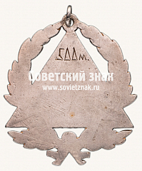 РЕВЕРС: Знак «Призовой жетон спортивных соревнований по конькобежному спорту. 1920» № 17665а