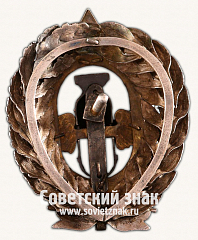 РЕВЕРС: Знак «Московская школа воздушного боя и бомбометания. 1922» № 16870а
