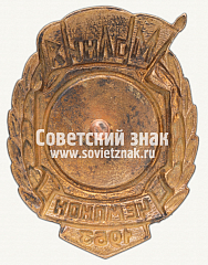 РЕВЕРС: Знак чемпиона в первенстве ДСО «Молния». Футбол. 1953 № 12480а