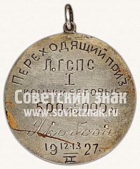 РЕВЕРС: Жетон «Призовой жетон спортивных соревнований по конькобежному спорту. 1927» № 11611а