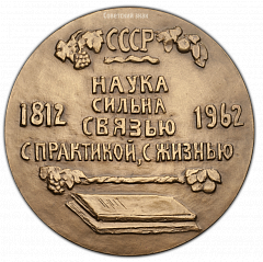 РЕВЕРС: Настольная медаль «150-лет Государственного Никитского ботанического сада» № 345а