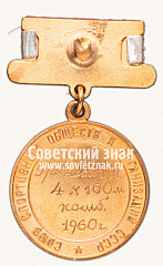 РЕВЕРС: Знак победителя юношеских соревнований по плаванию. Союз спортивных обществ и организации СССР № 14237а