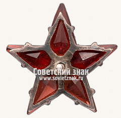 РЕВЕРС: Знак в виде звезды с эмблемой «Серп и молот» № 14030а